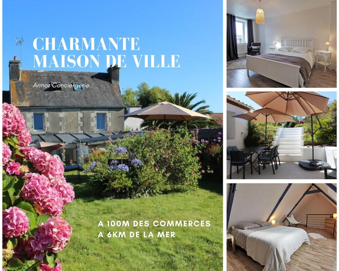 Charmante Maison De Ville A 6 Km De La Mer Lanmeur Exterior foto
